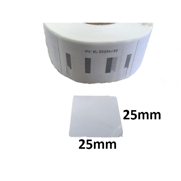 25x25mm Dymo Compat Barcode Labels 1" X 1" Square S0929120 750 Labels