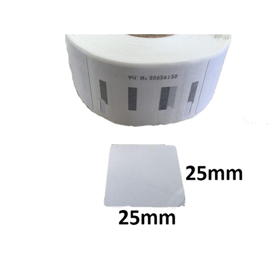 25x25mm Dymo Compat Barcode Labels 1" X 1" Square S0929120 750 Labels